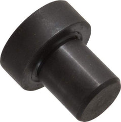 Gibraltar - 1-3/32" OAL, 3/8" Head Height, 1" OD, 52100 Steel, Unground, Press Fit Rest Button - Black Oxide Coating, 5/8" Pin Diam - Industrial Tool & Supply