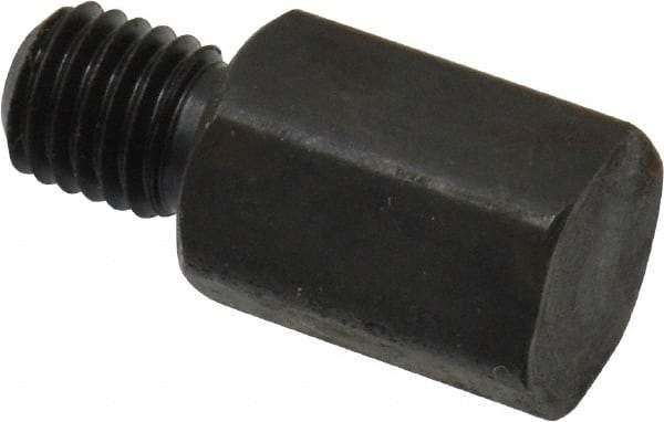 Gibraltar - 13/16" OAL, 1/2" Head Height, Low Carbon Steel, Threaded Rest Button - Black Oxide Coating, 1/4-28 Thread, 3/8" Hex - Industrial Tool & Supply