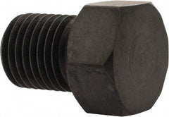 Gibraltar - 11/16" OAL, 1/4" Head Height, Low Carbon Steel, Threaded Rest Button - Black Oxide Coating, 3/8-24 Thread, 1/2" Hex - Industrial Tool & Supply