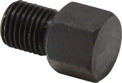 Gibraltar - 13/16" OAL, 3/8" Head Height, Low Carbon Steel, Threaded Rest Button - Black Oxide Coating, 3/8-24 Thread, 1/2" Hex - Industrial Tool & Supply