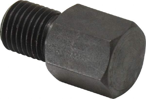 Gibraltar - 15/16" OAL, 1/2" Head Height, Low Carbon Steel, Threaded Rest Button - Black Oxide Coating, 3/8-24 Thread, 1/2" Hex - Industrial Tool & Supply