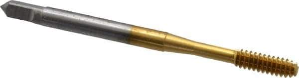 OSG - #6-32 UNC H4 Thread Limit Modified Bottoming Thread Forming Tap - Cobalt, TiN Finish, 2" OAL, 11/16" Thread Length, Right Hand Thread, Series HY-PRO NRT - Exact Industrial Supply