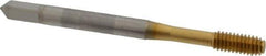 OSG - #8-32 UNC H10 Thread Limit Modified Bottoming Thread Forming Tap - Cobalt, TiN Finish, 2-1/8" OAL, 3/4" Thread Length, Right Hand Thread, Series HY-PRO NRT - Exact Industrial Supply