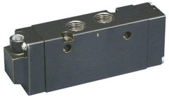 Parker - 4-Way Body Ported Stacking Solenoid Valve - 7 CV Rate, 8.62" Long - Industrial Tool & Supply