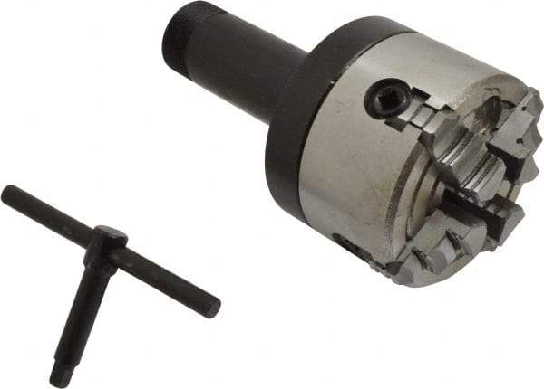 Interstate - 4 Jaws, 3" Diam, Independent Manual Lathe Chuck - 5C Mount Spindle, Reversible, 4,000 Max RPM, 0.765" Through Hole Diam, Cast Iron - Industrial Tool & Supply