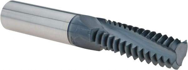Iscar - UN, 0.63" Cutting Diam, 3 Flute, Solid Carbide Helical Flute Thread Mill - External Thread, 1.7" LOC, 4" OAL, 5/8" Shank Diam - Industrial Tool & Supply
