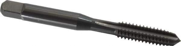 OSG - M3.5x0.60 Metric Coarse 6H 3 Flute Oxide Finish High Speed Steel Straight Flute Standard Hand Tap - Bottoming, Right Hand Thread, 2" OAL, 11/16" Thread Length, D4 Limit, Oversize - Exact Industrial Supply