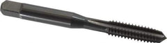 OSG - M10x1.25 Metric Fine 4 Flute Oxide Finish High Speed Steel Straight Flute Standard Hand Tap - Bottoming, Right Hand Thread, 2-15/16" OAL, 1-1/4" Thread Length, D5 Limit, Oversize - Exact Industrial Supply