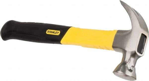 Stanley - 1 Lb Head, Curved Claw Nail Hammer - 13" OAL, Carbon Steel Head, Graphite Handle with Grip - Industrial Tool & Supply