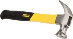 Stanley - 1 Lb Head, Curved Claw Nail Hammer - 13" OAL, Carbon Steel Head, Graphite Handle with Grip - Industrial Tool & Supply