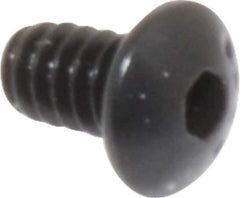 Camcar - #4-40 UNC Hex Socket Drive, Button Screw - Alloy Steel, Black Oxide Finish, Fully Threaded, 3/16" Length Under Head - Industrial Tool & Supply