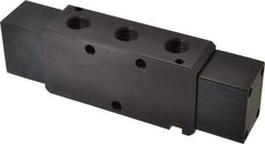 Parker - 4-Way Body Ported Stacking Solenoid Valve - 5.9 CV Rate, 8.62" Long - Industrial Tool & Supply