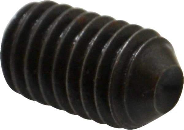 Holo-Krome - 7/16-14 UNC, 3/4" OAL, Cup Point Set Screw - Grade 8 Alloy Steel, 7/32" Key - Industrial Tool & Supply