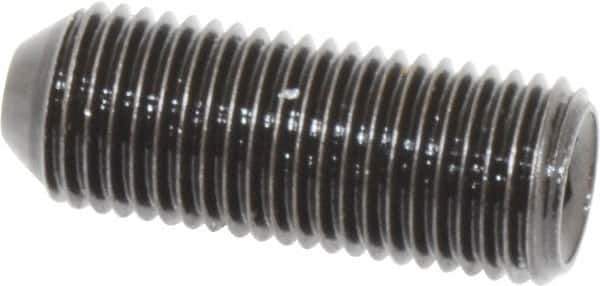 Holo-Krome - 3/8-24 UNF, 1" OAL, Cup Point Set Screw - Grade 8 Alloy Steel, 3/16" Key - Industrial Tool & Supply