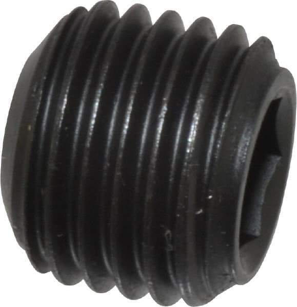 Holo-Krome - 7/16-20 UNF, 3/8" OAL, Cup Point Set Screw - Grade 8 Alloy Steel, 7/32" Key - Industrial Tool & Supply