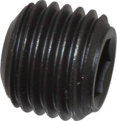 Holo-Krome - 7/16-20 UNF, 3/8" OAL, Cup Point Set Screw - Grade 8 Alloy Steel, 7/32" Key - Industrial Tool & Supply