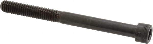 Made in USA - 5/16-18 UNC Hex Socket Drive, Socket Cap Screw - Alloy Steel, Black Oxide Finish, Partially Threaded, 3-1/2" Length Under Head - Industrial Tool & Supply