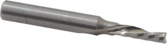 Onsrud - 5/32" Cutting Diam x 9/16" Length of Cut, 1 Flute, Downcut Spiral Router Bit - Uncoated, Right Hand Cut, Solid Carbide, 2" OAL x 1/4" Shank Diam, Single Edge, 21° Helix Angle - Industrial Tool & Supply