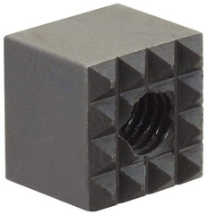 Fairlane - 3/8" Square, 10-32 Thread, 3/8" High, Extra Fine Tooth Grade, Diamond Serration, High Speed Steel, Square Positioning Gripper - 0.03 x 45A° Chamfer, Black Oxide Finish - Industrial Tool & Supply