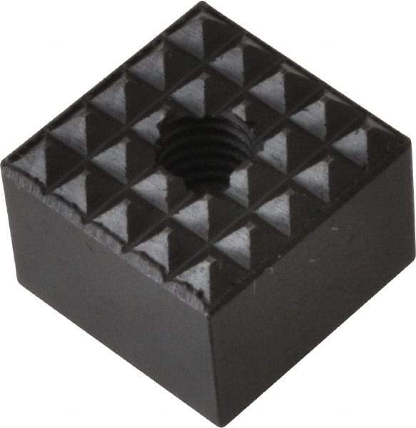 Fairlane - 1/2" Square, 10-32 Thread, 3/8" High, Extra Fine Tooth Grade, Diamond Serration, High Speed Steel, Square Positioning Gripper - 0.03 x 45A° Chamfer, Black Oxide Finish - Industrial Tool & Supply