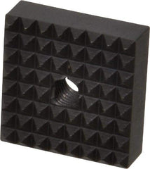 Fairlane - 1" Square, 1/4-28 Thread, 3/8" High, Fine Tooth Grade, Diamond Serration, High Speed Steel, Square Positioning Gripper - 0.03 x 45A° Chamfer, Black Oxide Finish - Industrial Tool & Supply