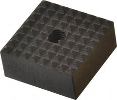 Fairlane - 1" Square, 1/4-28 Thread, 1/2" High, Fine Tooth Grade, Diamond Serration, High Speed Steel, Square Positioning Gripper - 0.03 x 45A° Chamfer, Black Oxide Finish - Industrial Tool & Supply