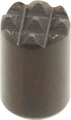 Fairlane - 8-32 Thread, 1/4" Diam, 3/8" High, Threaded, Extra Fine Tooth Grade Diamond Serration Tooth Pattern, High Speed Steel, Round Positioning Gripper - Black Oxide Coated - Industrial Tool & Supply