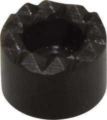 Fairlane - 1/2" Diam, 3/8" High, No. 8 C Bore SHCS, Counterbored, Fine Tooth Grade Diamond Serration Tooth Pattern, High Speed Steel, Round Positioning Gripper - Black Oxide Coated - Industrial Tool & Supply