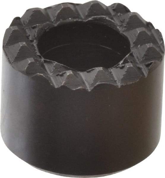 Fairlane - 1/2" Diam, 3/8" High, No. 8 C Bore SHCS, Counterbored, Extra Fine Tooth Grade Diamond Serration Tooth Pattern, High Speed Steel, Round Positioning Gripper - Black Oxide Coated - Industrial Tool & Supply