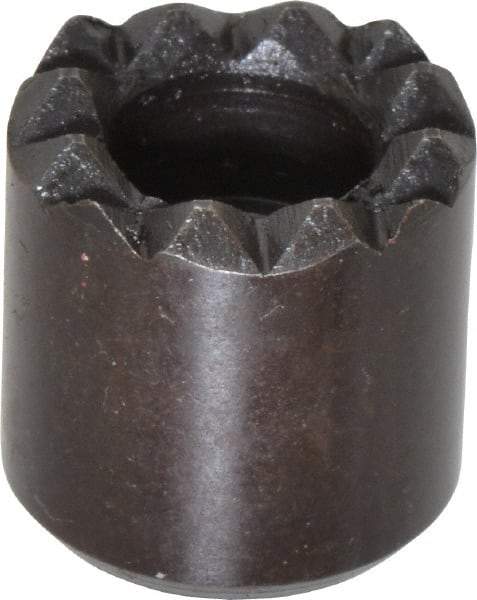 Fairlane - 1/2" Diam, 1/2" High, No. 8 C Bore SHCS, Counterbored, Fine Tooth Grade Diamond Serration Tooth Pattern, High Speed Steel, Round Positioning Gripper - Black Oxide Coated - Industrial Tool & Supply