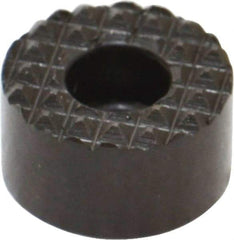 Fairlane - 5/8" Diam, 3/8" High, No. 8 C Bore SHCS, Counterbored, Extra Fine Tooth Grade Diamond Serration Tooth Pattern, High Speed Steel, Round Positioning Gripper - Black Oxide Coated - Industrial Tool & Supply