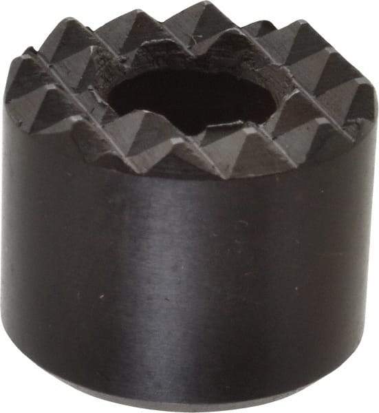 Fairlane - 5/8" Diam, 1/2" High, No. 8 C Bore SHCS, Counterbored, Fine Tooth Grade Diamond Serration Tooth Pattern, High Speed Steel, Round Positioning Gripper - Black Oxide Coated - Industrial Tool & Supply