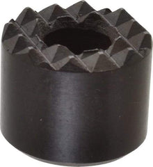Fairlane - 5/8" Diam, 1/2" High, No. 8 C Bore SHCS, Counterbored, Fine Tooth Grade Diamond Serration Tooth Pattern, High Speed Steel, Round Positioning Gripper - Black Oxide Coated - Industrial Tool & Supply