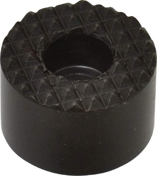 Fairlane - 3/4" Diam, 3/8" High, No. 10 C Bore SHCS, Counterbored, Extra Fine Tooth Grade Diamond Serration Tooth Pattern, High Speed Steel, Round Positioning Gripper - Black Oxide Coated - Industrial Tool & Supply