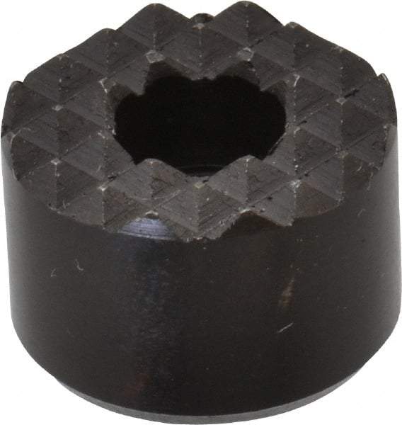 Fairlane - 3/4" Diam, 1/2" High, No. 10 C Bore SHCS, Counterbored, Fine Tooth Grade Diamond Serration Tooth Pattern, High Speed Steel, Round Positioning Gripper - Black Oxide Coated - Industrial Tool & Supply