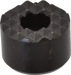 Fairlane - 3/4" Diam, 1/2" High, No. 10 C Bore SHCS, Counterbored, Fine Tooth Grade Diamond Serration Tooth Pattern, High Speed Steel, Round Positioning Gripper - Black Oxide Coated - Industrial Tool & Supply
