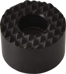 Fairlane - 3/4" Diam, 1/2" High, No. 10 C Bore SHCS, Counterbored, Extra Fine Tooth Grade Diamond Serration Tooth Pattern, High Speed Steel, Round Positioning Gripper - Black Oxide Coated - Industrial Tool & Supply