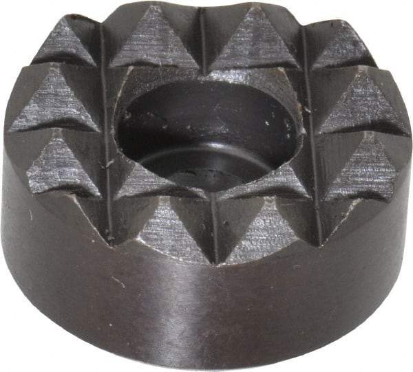 Fairlane - 3/4" Diam, 3/8" High, No. 10 C Bore SHCS, Counterbored, Coarse Tooth Grade Diamond Serration Tooth Pattern, High Speed Steel, Round Positioning Gripper - Black Oxide Coated - Industrial Tool & Supply