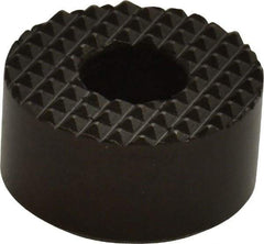 Fairlane - 1" Diam, 1/2" High, 1/4 C Bore SHCS, Counterbored, Extra Fine Tooth Grade Diamond Serration Tooth Pattern, High Speed Steel, Round Positioning Gripper - Black Oxide Coated - Industrial Tool & Supply