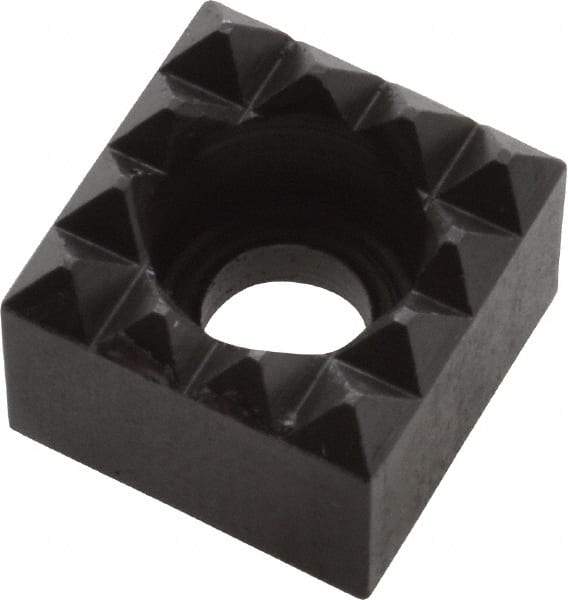 Fairlane - 1/2" Square, 3/8" High, #10 C Bore SHCS Size, Fine Tooth Grade, Diamond Serration, High Speed Steel, Square Positioning Gripper - 0.03 x 45A° Chamfer, 1/4" Counterbore Depth, Black Oxide Finish - Industrial Tool & Supply