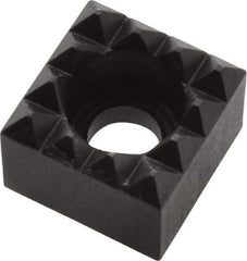 Fairlane - 1/2" Square, 3/8" High, #10 C Bore SHCS Size, Fine Tooth Grade, Diamond Serration, High Speed Steel, Square Positioning Gripper - 0.03 x 45A° Chamfer, 1/4" Counterbore Depth, Black Oxide Finish - Industrial Tool & Supply