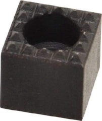 Fairlane - 1/2" Square, 1/2" High, #10 C Bore SHCS Size, Extra Fine Tooth Grade, Diamond Serration, High Speed Steel, Square Positioning Gripper - 0.03 x 45A° Chamfer, 1/4" Counterbore Depth, Black Oxide Finish - Industrial Tool & Supply