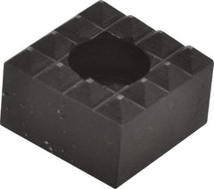 Fairlane - 3/4" Square, 1/2" High, 1/4 C Bore SHCS Size, Coarse Tooth Grade, Diamond Serration, High Speed Steel, Square Positioning Gripper - 0.03 x 45A° Chamfer, 5/16" Counterbore Depth, Black Oxide Finish - Industrial Tool & Supply