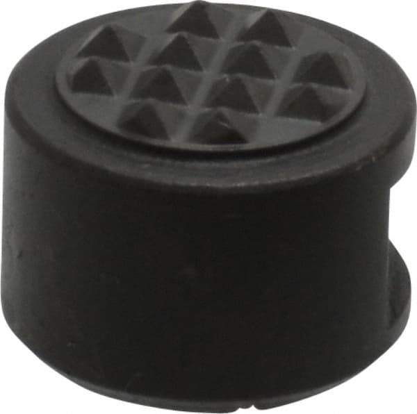 Fairlane - 10-32 Thread, 1/2" Diam, 3/8" High, Threaded, Extra Fine Tooth Grade Diamond Serration Tooth Pattern, Carbide Tipped, Round Positioning Gripper - 3/16" Flat Width, Uncoated - Industrial Tool & Supply