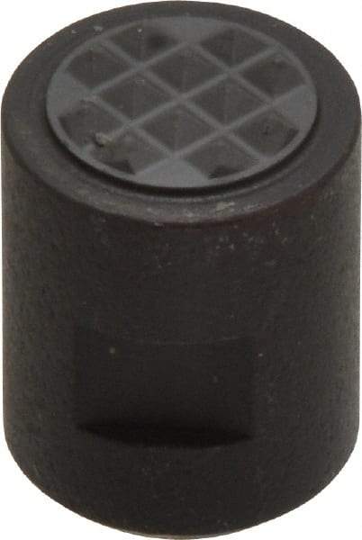 Fairlane - 10-32 Thread, 1/2" Diam, 0.651" High, Threaded, Extra Fine Tooth Grade Diamond Serration Tooth Pattern, Carbide Tipped, Round Positioning Gripper - 3/16" Flat Width, Uncoated - Industrial Tool & Supply