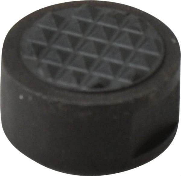 Fairlane - 1/4-28 Thread, 5/8" Diam, 3/8" High, Threaded, Extra Fine Tooth Grade Diamond Serration Tooth Pattern, Carbide Tipped, Round Positioning Gripper - 3/16" Flat Width, Uncoated - Industrial Tool & Supply