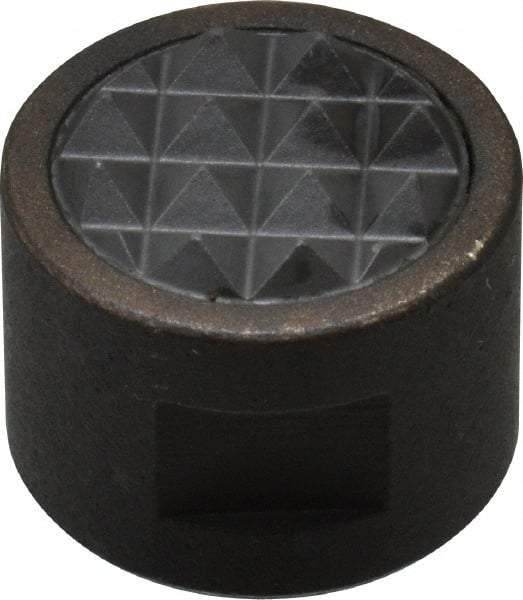 Fairlane - 1/4-28 Thread, 5/8" Diam, 1/2" High, Threaded, Fine Tooth Grade Diamond Serration Tooth Pattern, Carbide Tipped, Round Positioning Gripper - 3/16" Flat Width, Uncoated - Industrial Tool & Supply