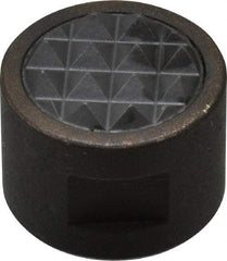 Fairlane - 1/4-28 Thread, 5/8" Diam, 1/2" High, Threaded, Fine Tooth Grade Diamond Serration Tooth Pattern, Carbide Tipped, Round Positioning Gripper - 3/16" Flat Width, Uncoated - Industrial Tool & Supply