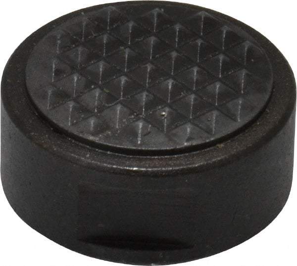 Fairlane - 1/4-28 Thread, 3/4" Diam, 3/8" High, Threaded, Extra Fine Tooth Grade Diamond Serration Tooth Pattern, Carbide Tipped, Round Positioning Gripper - 3/16" Flat Width, Uncoated - Industrial Tool & Supply