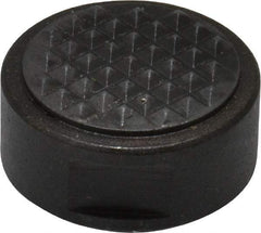 Fairlane - 1/4-28 Thread, 3/4" Diam, 3/8" High, Threaded, Extra Fine Tooth Grade Diamond Serration Tooth Pattern, Carbide Tipped, Round Positioning Gripper - 3/16" Flat Width, Uncoated - Industrial Tool & Supply